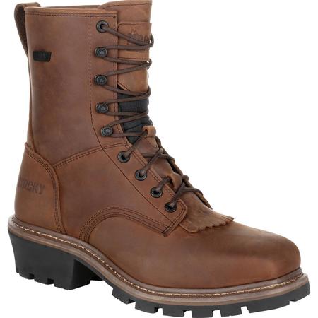 ROCKY Square Toe Logger Waterproof Work Boot, 105W RKK0276